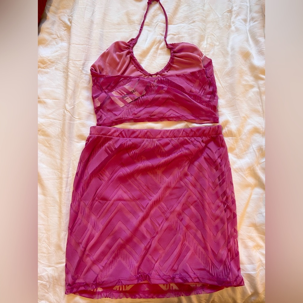 Never worn- with tags 2 piece pink Lace set